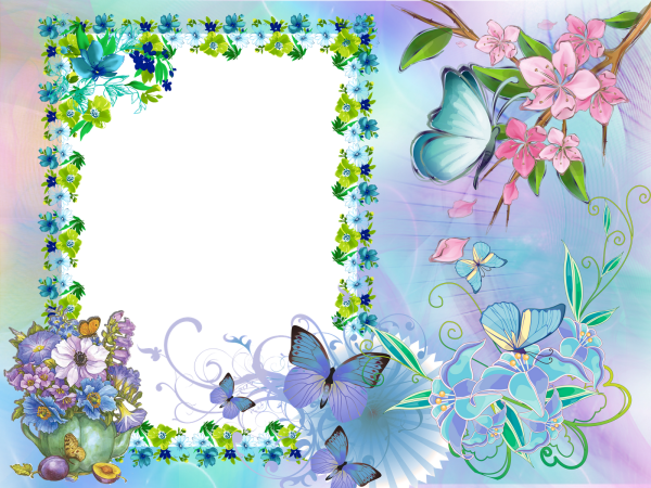 Рамка с цветами для девочки