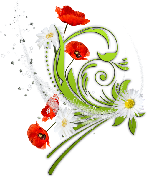 Вертикальный узор из цветов