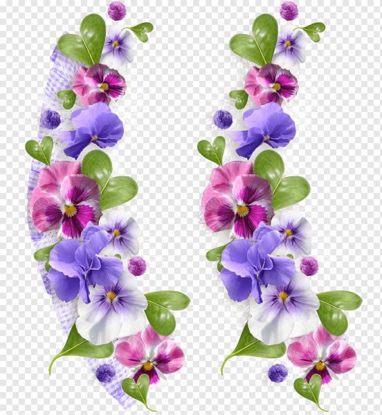 Узор из фиалок