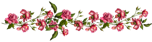 Узкая полоска из цветов