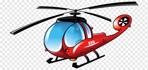 Вертолет мультяшный на белом фоне