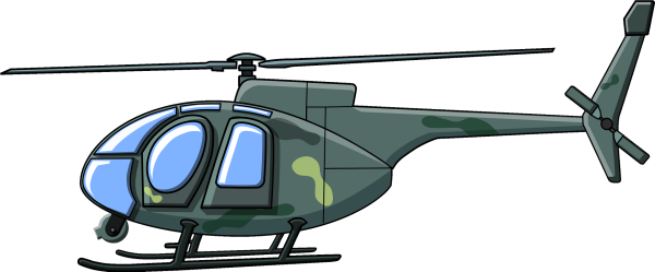 Вертолет военный мультяшный