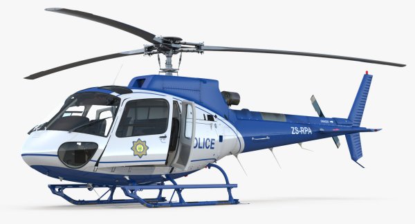 Eurocopter 350 на белом фоне