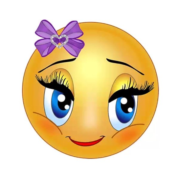 Веселый смайлик девочка