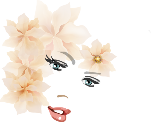 Образ женщины на прозрачном фоне