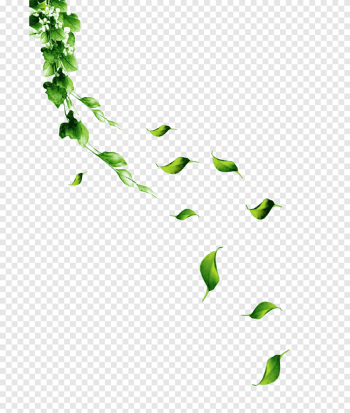 Падающие листья зеленые