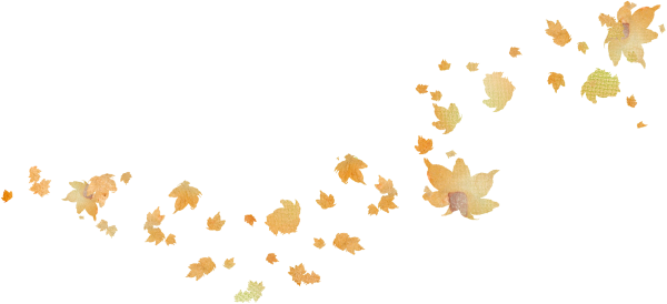 Падающие листья на белом фоне