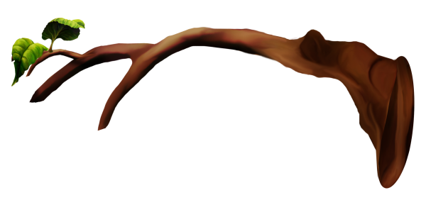 Ветка дерева мультяшная