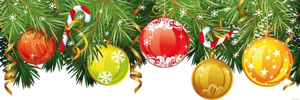 Новогодняя ветка с шарами