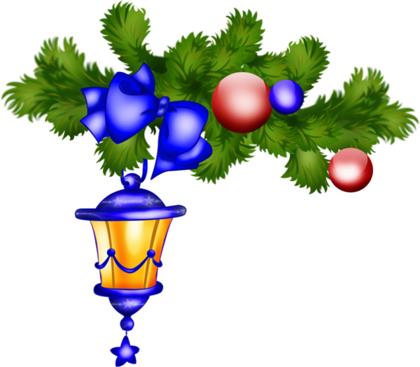 Еловая ветка с игрушками