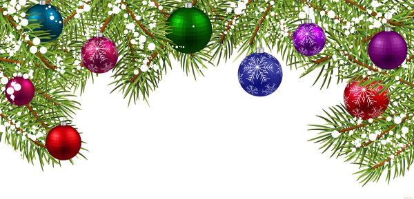 Елочная ветка с шарами