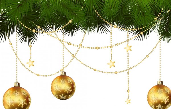 Новогодний шарик на ветке