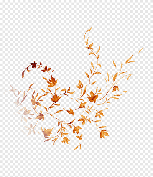 Падающие листья на прозрачном фоне