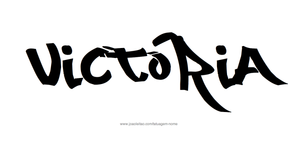 Эскиз тату имени Виктория