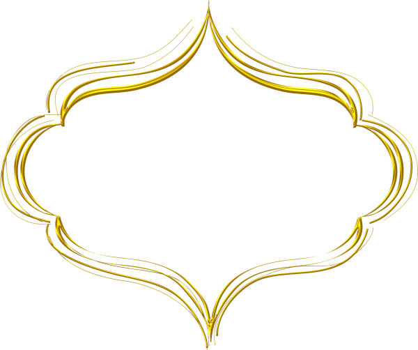 Золотая рамка для надписи