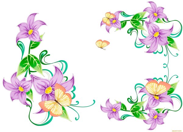 Цветочная виньетка угловая