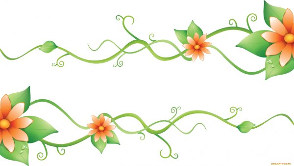 Горизонтальный орнамент из цветов