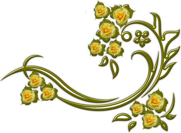 Вензель цветочный угловой