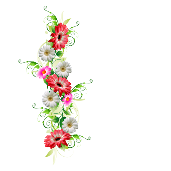 Красивый орнамент из цветов