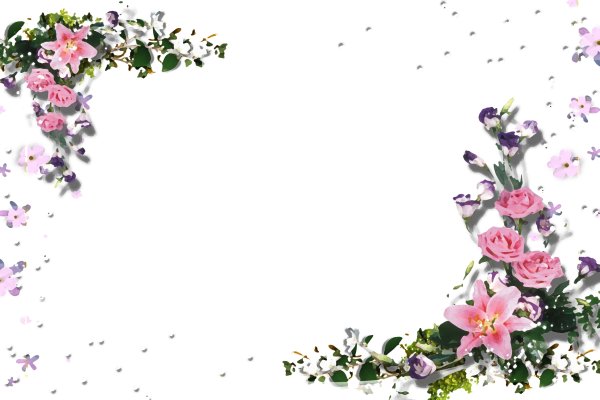 Свадебная рамка без фона