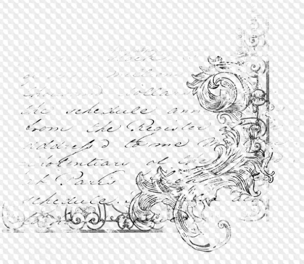 Рукописный текст на прозрачном фоне