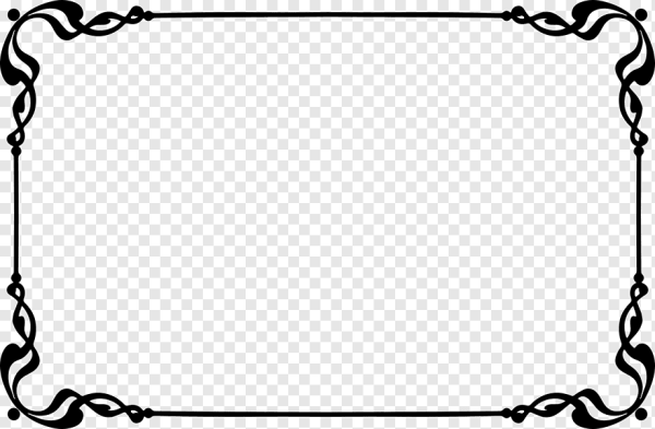 Рамка для текста черная простая горизонтальная
