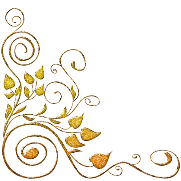 Орнамент уголок на прозрачном фоне