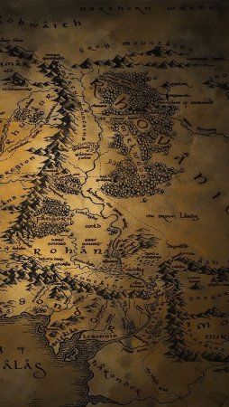 Карта Средиземья из Властелина колец