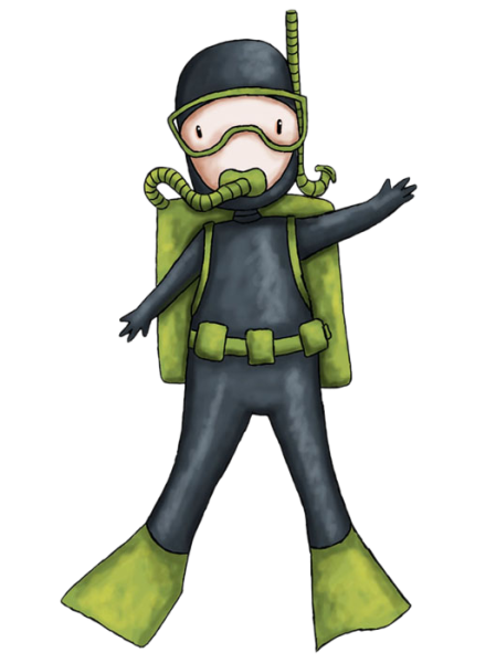 Мультяшные водолазы