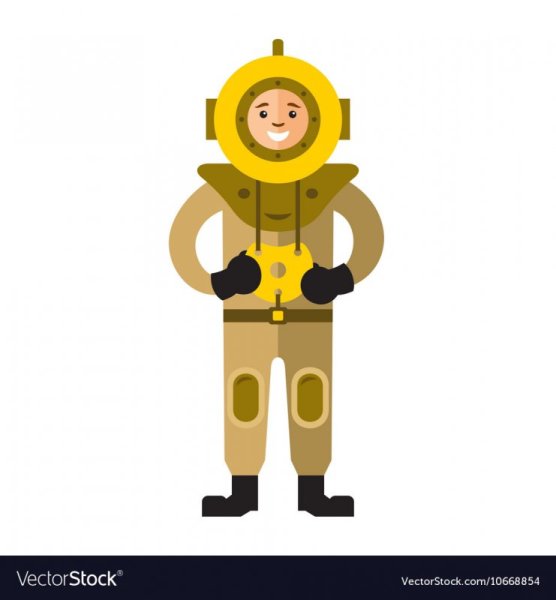 Водолазный костюм вектор