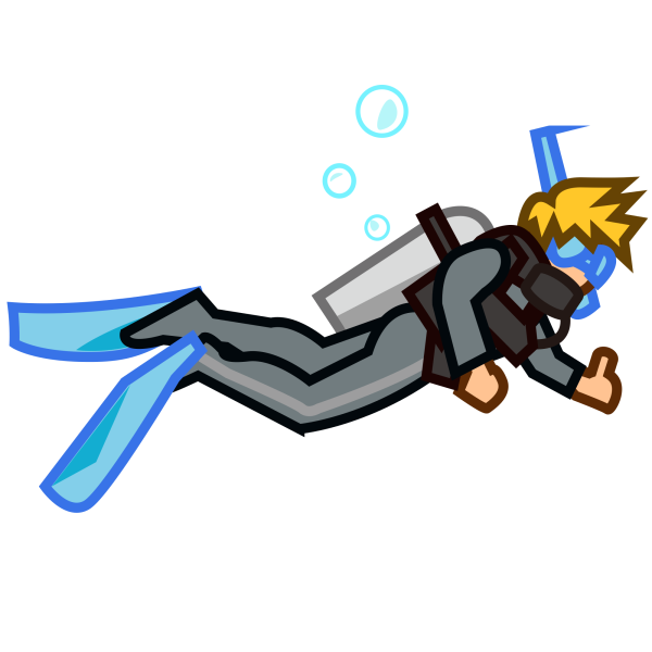 Дайвер без фона