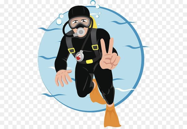 Аквалангист иллюстрация