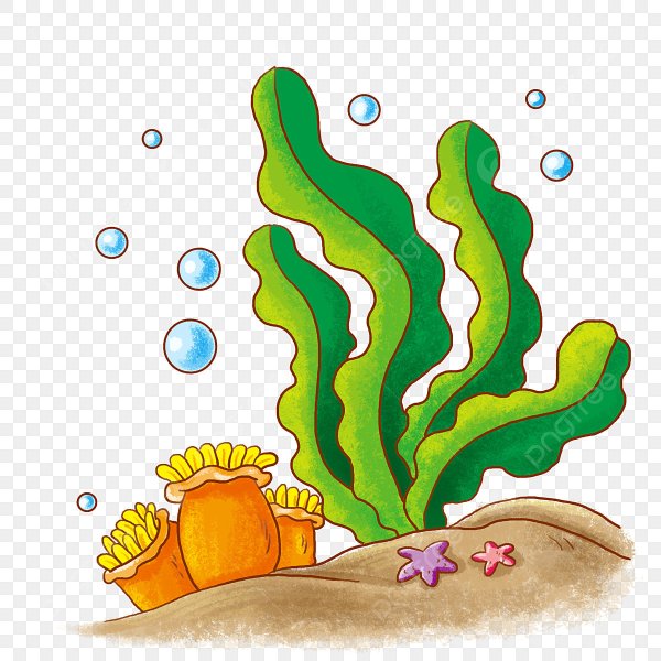 Водоросли мультяшные