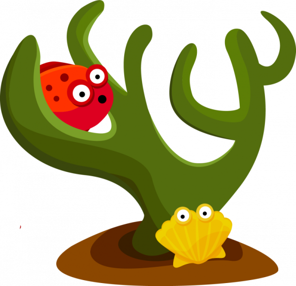 Мультяшные морские растения