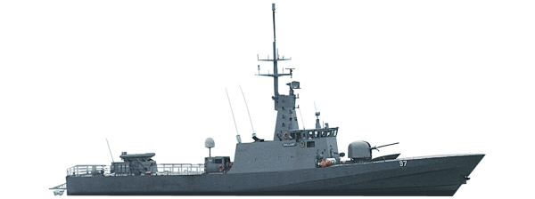 Военный корабль сбоку