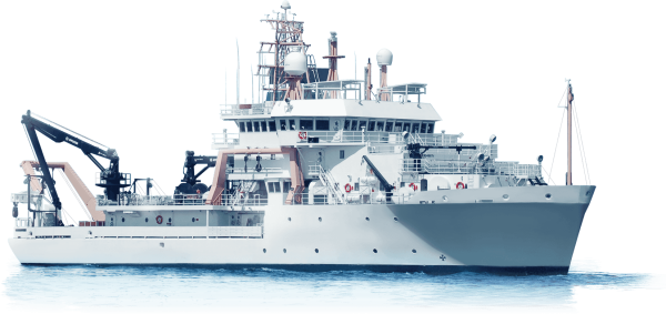 Судно на белом фоне