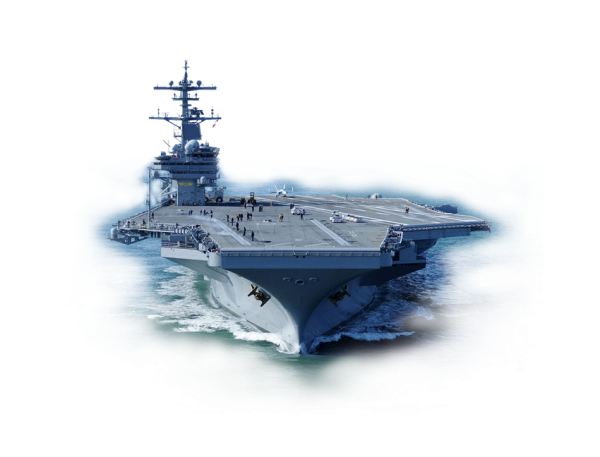 Военный корабль на прозрачном фоне