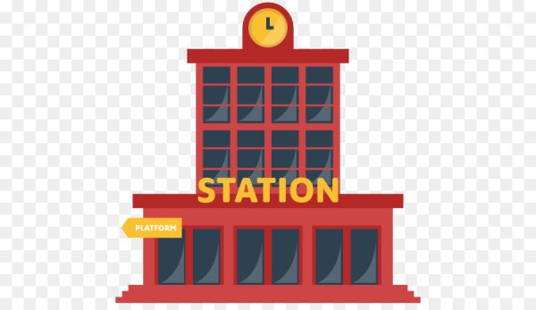 Здание вокзала иконка