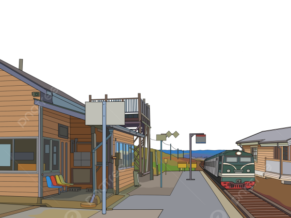 ЖД станция мульт