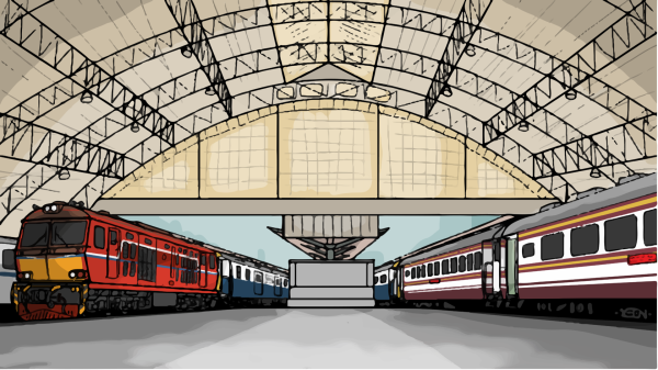 Нарисовать вокзал