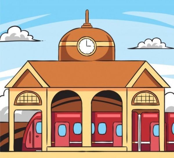 Вокзал мультяшный