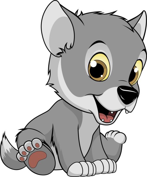 Волчонок рисунок для детей