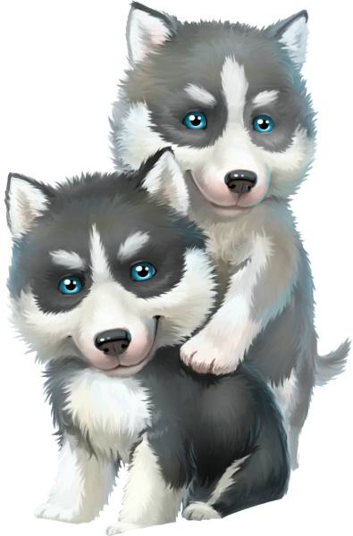 Хаски мультяшные