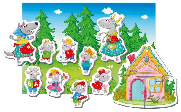 Магнитный театр "волк и семеро козлят" Vladi Toys vt3206-23