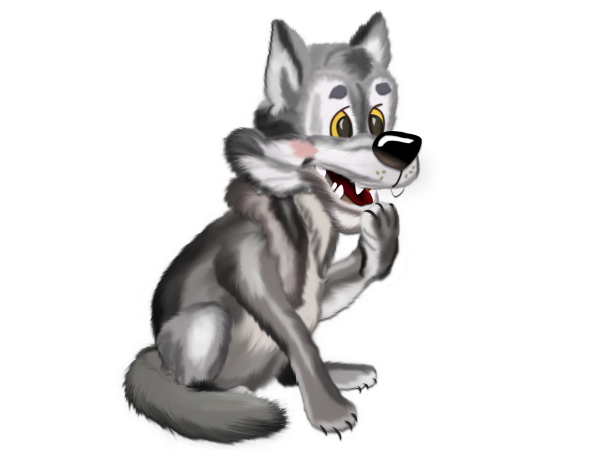 Волк на прозрачном фоне