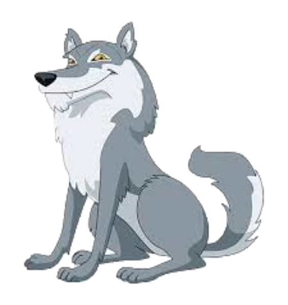 Волк на белом фоне