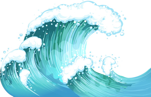 Волна на белом фоне