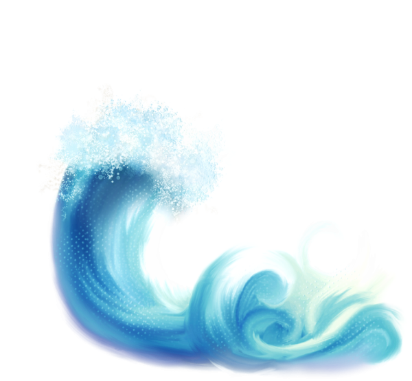 Морская волна на прозрачном фоне