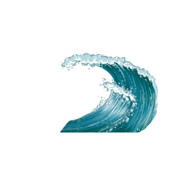 Волна на белом фоне