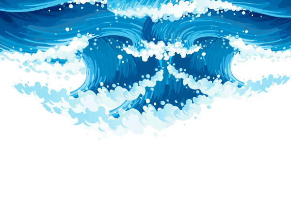 Волна на прозрачном фоне